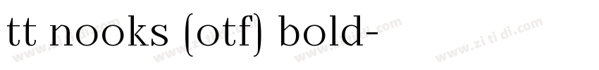 tt nooks (otf) bold字体转换